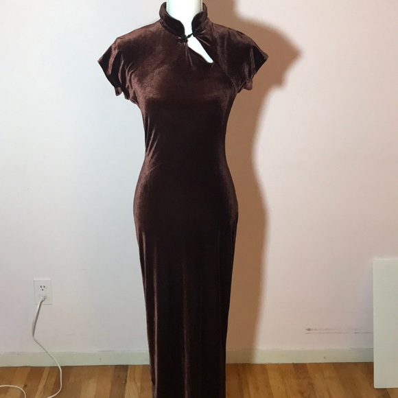 Dresses | Womens Brown Velvet Dress 